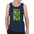 thumbnail image 2 of Slainte Skeleton Leprechaun St. Patricks Day Cheers Design Men's Tank Top, 2 of 3