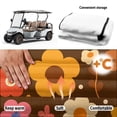 thumbnail image 5 of Uorisanigo Golf Cart Seat Covers Soft Aesthetic Flowers Print Golf Cart Seat Towel Blanket Universal Fit for Club Car 2-Person, Easy to Intall Golf Cart Accessories with 4 Front Pockets, 5 of 7