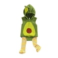 thumbnail image 3 of Infant Toddler Baby Boy Fall Winter Outfits Hooded Romper One Piece Jumpsuit Bodysuit Avocado Onesie with Leggings, 3 of 8