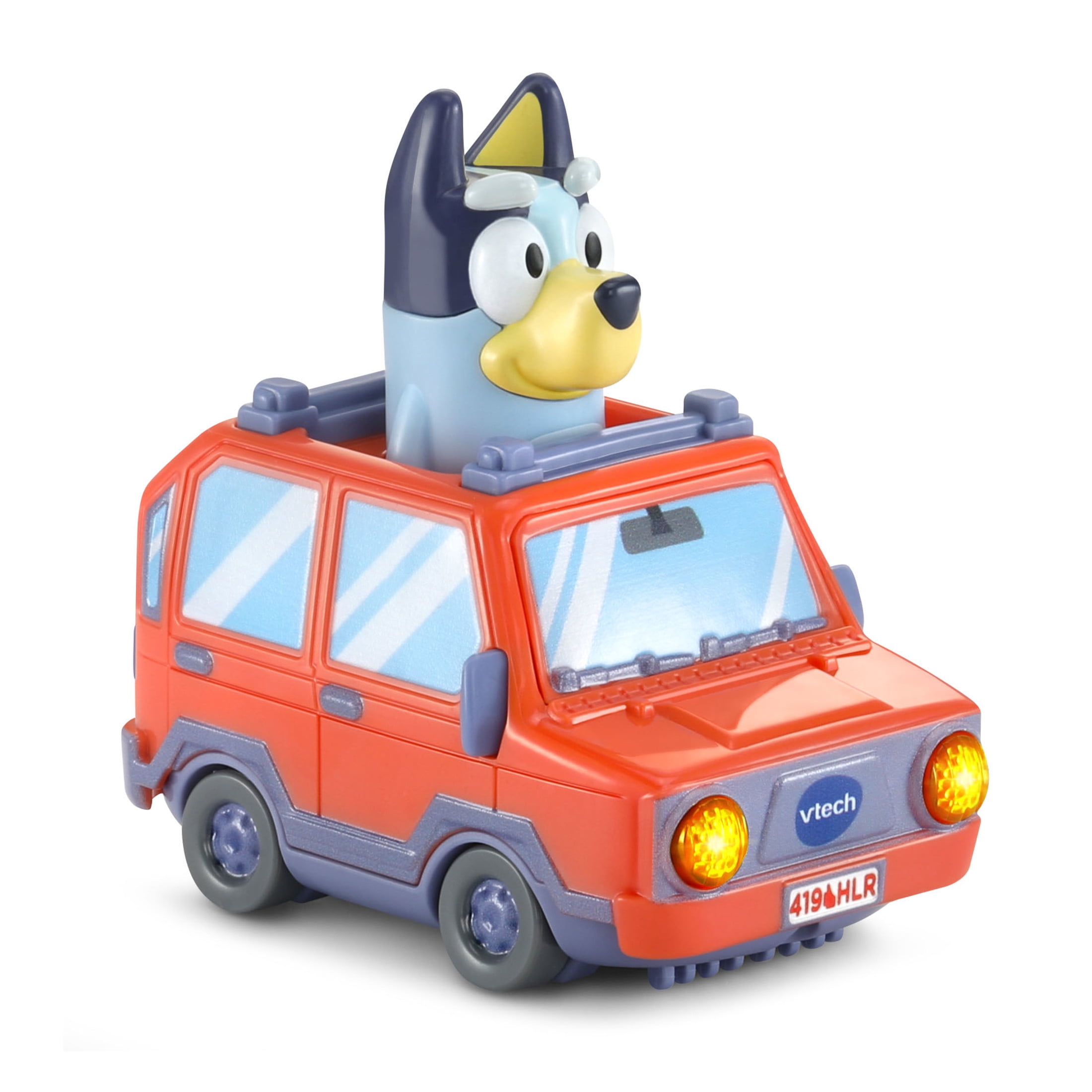 VTech, Bluey Road Trip Electronic Playset, Includes Heeler 4WD Car and a Bonus Bingo Car, Toys for Kids 3-6 Years