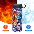 thumbnail image 6 of Honeii cool flower Skull Print 18 oz Insulated Water Bottle with Straw Lid, Stainless Steel Sports Water Bottles, Double Walled Vacuum, Leak Proof, 6 of 8
