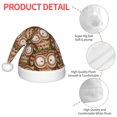 thumbnail image 4 of Haiem Beautiful Owl Pattern Santa Hat Confortable Velvet Christmas Hat for Christmas Party Favors Fit for Adults and Kids, 4 of 6