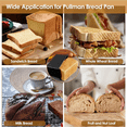 thumbnail image 3 of 2X Bread Pans with Dough Scraper Cutter-Pullman Loaf Pan with Lid,Covered Bread Pan, 3 of 7