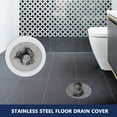 thumbnail image 4 of Drain Hair Catcher, 1pc Round Shower Drain Cover for Bathroom, Drain Strainer, Stainless Steel and Silicone (Round), 4 of 7