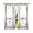 thumbnail image 6 of Yayeee Window Curtains Set of 2 for Living Room Light Filtering 63"x42", Cute Elephant, 6 of 7
