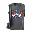 thumbnail image 4 of VKOYWKM Womens American Flag Tank Tops 4th of July Independence Day Graphic Workout Tank Top Patriotic Crew Neck Sleeveless Tops, 4 of 5