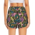 thumbnail image 4 of Uemuo Snake And Flower Pattern Women's Athletic Shorts High Waisted Running Shorts with Liner Pockets Gym Elastic Workout Shorts-Medium, 4 of 9