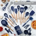 thumbnail image 5 of Country Kitchen 38-Pc Cooking Utensils Set Silicone Spatula & Kitchen Gadgets, Navy, 5 of 7