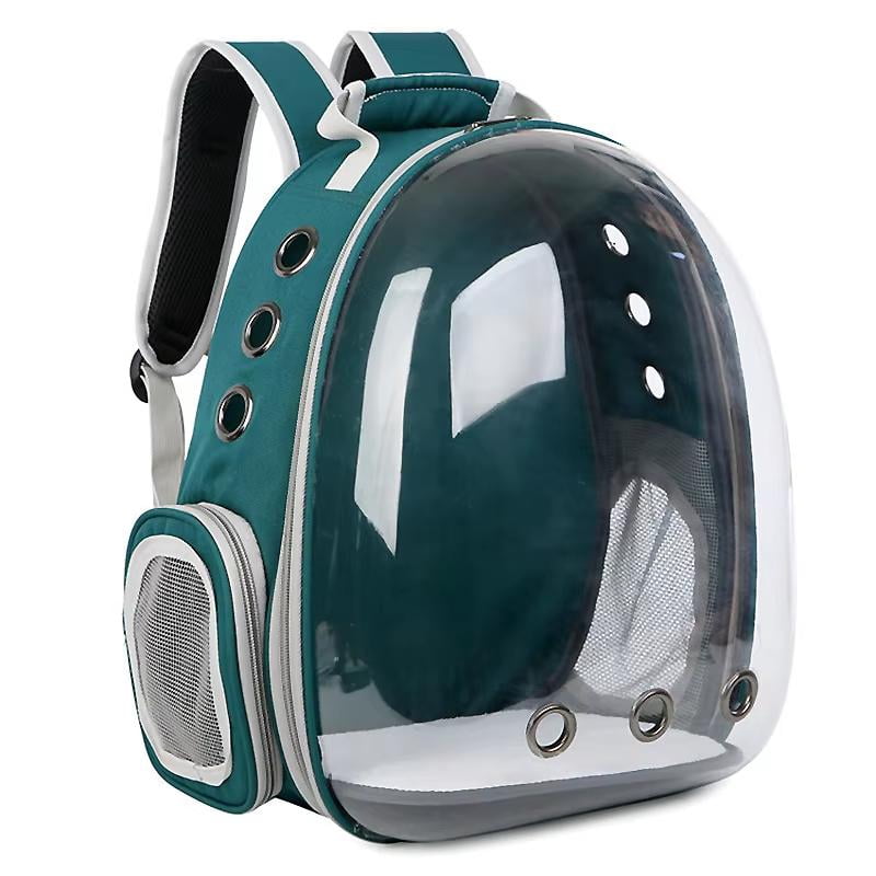 Transparent Bubble Pet Carrier Backpack, Airline-Approved for Cats and Puppies, Designed for Travel, Hiking, and Outdoor Adventures Black