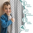 thumbnail image 3 of Blackout Kids Curtains,Gray White Checkered Pattern Childrens Insulated Curtains Set Of 2,Bedroom Essentials,Toddler Room Decor 52"x84", 3 of 5