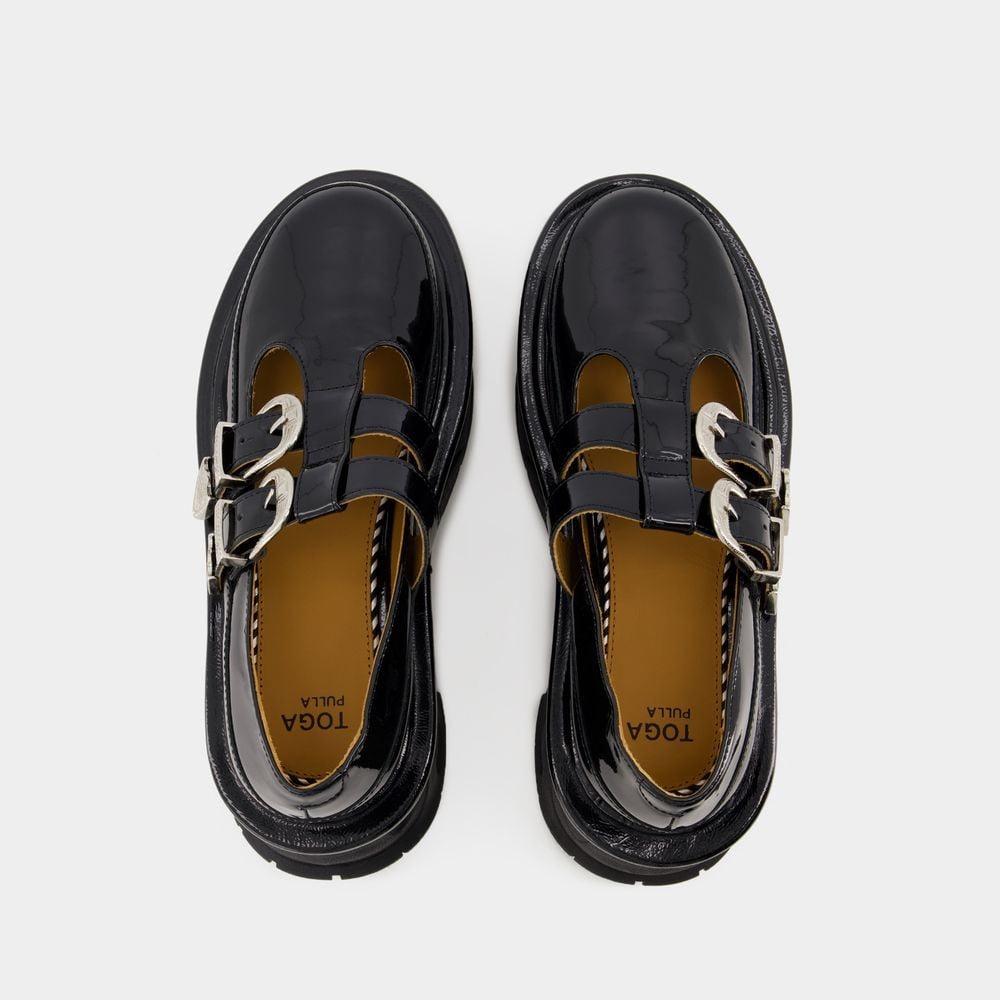【関税込み】Aj1316 Loafers - Toga Pulla - Leather - Black Toga Pulla Aj1316 Loafers - Leather - Black Black (Women's