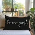 thumbnail image 6 of Farmhouse Throw Pillow Cover 12x20 Inch Be Our Guest Pillow Cover Beige Cozy Relax Decorations Lumbar Decorative Pillow Case for Home Guest Room Bedroom Essentials Couch Sofa Bed Decor, 6 of 6