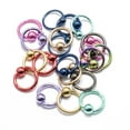 thumbnail image 1 of Captive Bead Ring 10 Pack CBR 14G 16G Anodized Titanium Lip Tragus Labret Septum, 1 of 2
