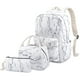 thumbnail image 1 of Mochila escolar para niñas adolescentes, mochila escolar con estuche para lápices (mármol), 1 of 5