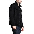 thumbnail image 6 of Victorious Men's Classic Distressed Denim Trucker Jean Jacket DK100 - Jet Black - 4X-Large, 6 of 6