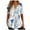 Blue, variant on Fesfesfes Women Summer Clothes Sale Women's Summer V-neck Print Casual Loose Top Short Sleeve V-neck Button Blouses Tops 10(XL)