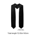 thumbnail image 2 of Graduation Stole Plain Soft Sash Unisex Graduation Stole Scarf For College Graduate Photograph Ceremony, 2 of 7