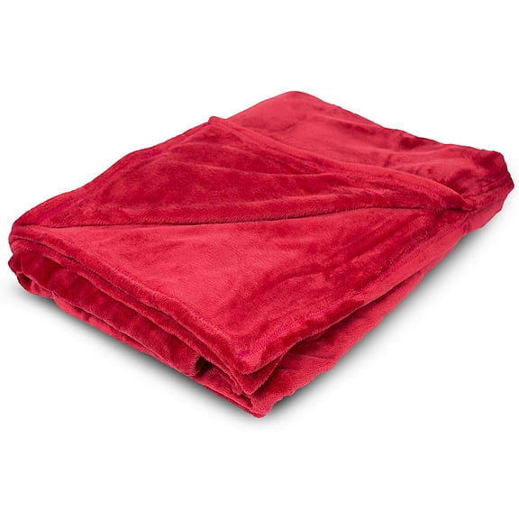 BIRDROCK HOME Internet's Best Plush Throw Blankets - Burgundy (Red) - Ultra Soft Couch Blanket - Light Weight Sofa Throw - 100% Microfiber Polyester - Easy Travel - King Bed - 108 x 90
