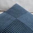 thumbnail image 3 of Fancy Homi Set of 1 Dusty Blue Boho Long Lumbar Body Decorative Throw Pillow Cover 14x36 inch for Bed Couch Bedroom Bench, Soft Patchwork Corduroy Textured Pillow Case, Rustic Farmhouse Room Decor, 3 of 7