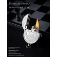 thumbnail image 5 of Mini Unique Round Brass Vintage Kerosene Lighter,Automatic Ignition, Reusable,Safety Lock,Swiss Classic,Best Gift for Men,Thorens Gen 8 Double Claw Silver, 5 of 8