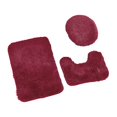thumbnail image 3 of Olilia Shaggy Bathroom Rugs Sets 3Pcs Bath Mat for Bathroom Non-Slip Bathroom Mats Water Absorbent Bath Rug Floor Mats Soft Washable Shower Rug with U-Shaped Contour Rug Toilet Lid Cover Red, 3 of 5