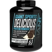 Giant Sports Delicious Elite - 24g of Whey Protein Powder with Muscle Building Amino Acids, Cookies and Cream, 5 Pound
