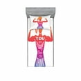 thumbnail image 2 of Ambesonne Saying Fitted Sheet & Pillow Sham Set, Fitness Strong Woman, Queen, Multicolor, 2 of 3