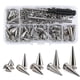 thumbnail image 1 of 70 Sets Silver Mixed Shape Spikes and Studs Cone Croc Spikes Leather Kit for Clothing Shoes Belts D, 1 of 5