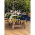 thumbnail image 2 of Outdoor Tablecloth with Umbrella Hole and Zipper, Navy Blue Christmas Rectangle Table Cloth 60x102 Inch Waterproof Tablecloth, Xmas Tree Snowflakes Winter Picnic Table Cover for Patio Camping, 2 of 7