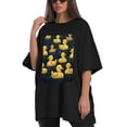 thumbnail image 4 of Plus Size Shirt for Women Black Tops for Women Oversized Short Sleeves Shirt for Women Duck T Shirt Crewneck Shirt for Women XL, 4 of 5