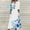 Multicolor plus size summer dresses for women a1, variant on Uscallm Women Plus Size Summer V Neck 3/4 Sleeve Floral Boho A Line Midi Dresses Button Down Swing Casual Vacation Beach Party Sundresses, Multicolor M
