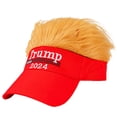 thumbnail image 3 of Trump 2024 Sombrero Con Pelo Ajustable Verano para El Hombres Mujeres () Rojo, 3 of 8