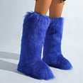 thumbnail image 2 of Women's Winter Warm Fluffy Faux Fur Knee High Snow Boots -Fashionable & Cozy Non-Slip Sole Long Boots, 2 of 5
