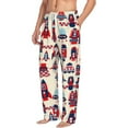 thumbnail image 2 of Daiia Rocket Pattern Men's Sleep Pant with Pockets and Drawstring,Pajama Pants-Large, 2 of 9