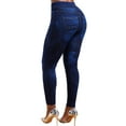 thumbnail image 4 of Enwejyy Women's Stretch Slim Fit Butt Lift Ninth Pants Faux Denim Jegging Leggings, 4 of 4
