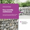 thumbnail image 4 of vidaXL Gabion Basket Retaining Wall Wire Fence Outdoor Garden Galvanized Steel, 4 of 6