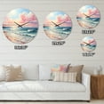 thumbnail image 4 of Designart "Rosy Shoreline Whispers" Nautical & Beach Oversized Wall Clock, 4 of 5