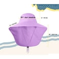 thumbnail image 5 of UPF 50+ Sun Protection Hat for Unisex Adult UV Solar Protection Wide Brim Outdoor Beach Fishing Bucket Bonnie Cap Visor with Neck Flap Breathable Mesh Lightweight Foldable Windproof B Lavender, 5 of 5