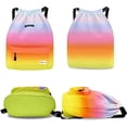 thumbnail image 2 of Bolsa de cordón impermeable, mochila deportiva para hombres, mujeres y niñas, 2 of 3