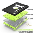 thumbnail image 3 of iPad Mini Case, Mini 2/3 Case, Dual Layer Shockproof Lightweight Hybrid Rugged Kickstand Protective Cover with Pencil Holder, Black/Olivine, 3 of 5