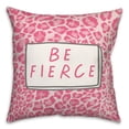 thumbnail image 2 of Creative Products Be Fierce Pink Leopard 18x18 Spun Poly Pillow, 2 of 3