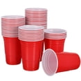 thumbnail image 1 of FELTECHELECTR 50 vasos desechables de plástico rojos de 450 ml, vajilla para fiestas, juegos, cafeterías, bares y restaurantes., 1 of 6
