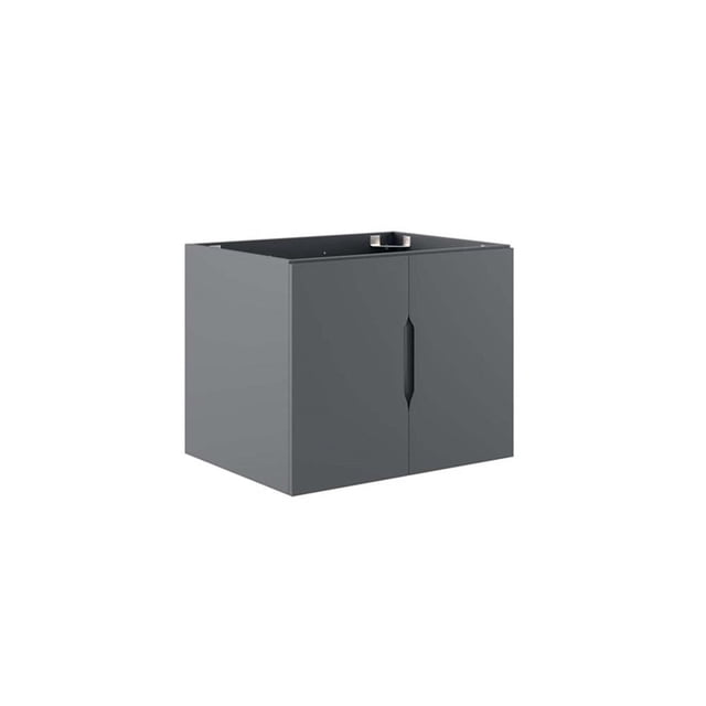 Pemberly Row 23" MDF and Particleboard Bathroom Vanity Cabinet in Gray