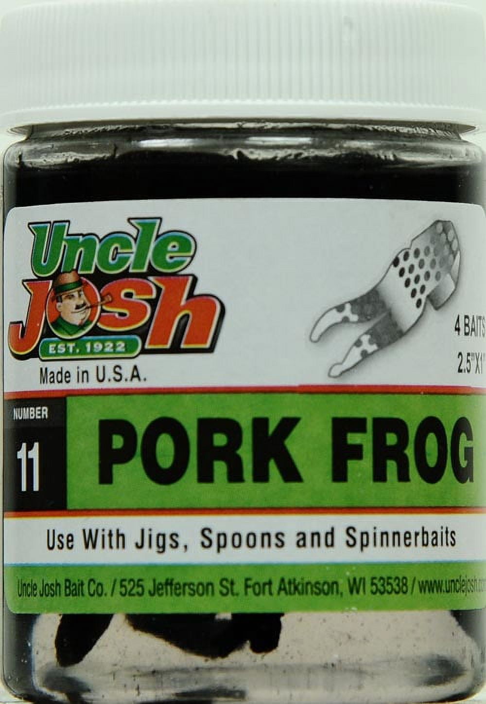 Uncle Josh 11 B #11 Pork Frog 2-1/2 Black 
