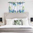 thumbnail image 3 of Blue Hydrangea Floral Kitchen Curtains Window Panels, Spring Butterfly Watercolor Flower Insulated Window Treatment Curtain, Grommet Curtains for Bedroom/Living Room/Bathroom, 2 Piece 42"Wx45"L, 3 of 8