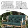 thumbnail image 5 of Outdoor Swing Cushions, Garden Bench Cushions with Backrest and Ties Non-Slip Bench Pads 2-3 Seater Washable Swing Replacement Cushions for Garden Patio Porch loveseat Pad (Dark Green 47 * 40 in), 5 of 6