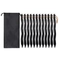thumbnail image 1 of 12X 25cm Outdoor Tent Pegs Ground Nails with Storage Bag Windproof Nails Camping Accessories Tent Fastening, 1 of 5