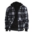 thumbnail image 3 of Men's Winter Striped Casual Knit Sweater, Fashion Hooded Jacket with Zipper, Fall Winter Pullover for Outdoor Wear, Travel and Cold Weather Protection,Black,L, 3 of 5