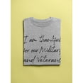 thumbnail image 3 of Thankful For Military Veterans Women T-Shirt, Female Large, 3 of 4
