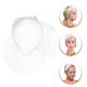 thumbnail image 2 of White Headbands Women Bridal Veil Bandeau Veil White Veil Netting Mesh Lace Headband Wedding Lace Birdcage, 2 of 4